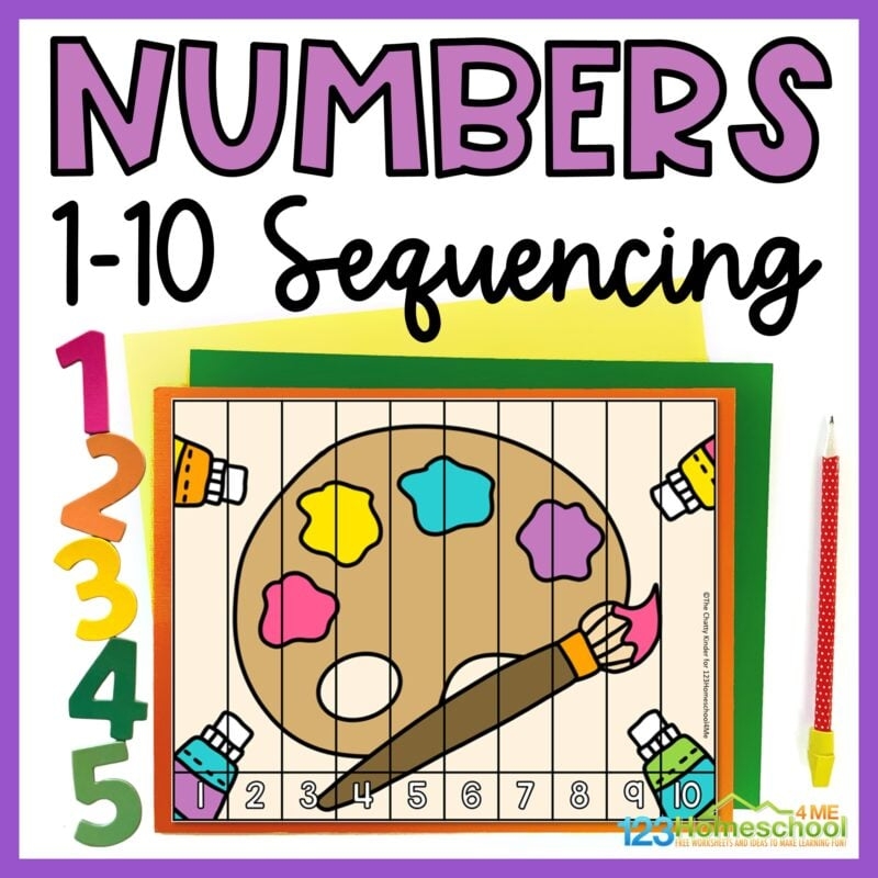 FREE Back To School Sequencing Numbers 1 10 Printable Puzzles FREE Back To School Sequencing Numbers 1 10 Printable Puzzles