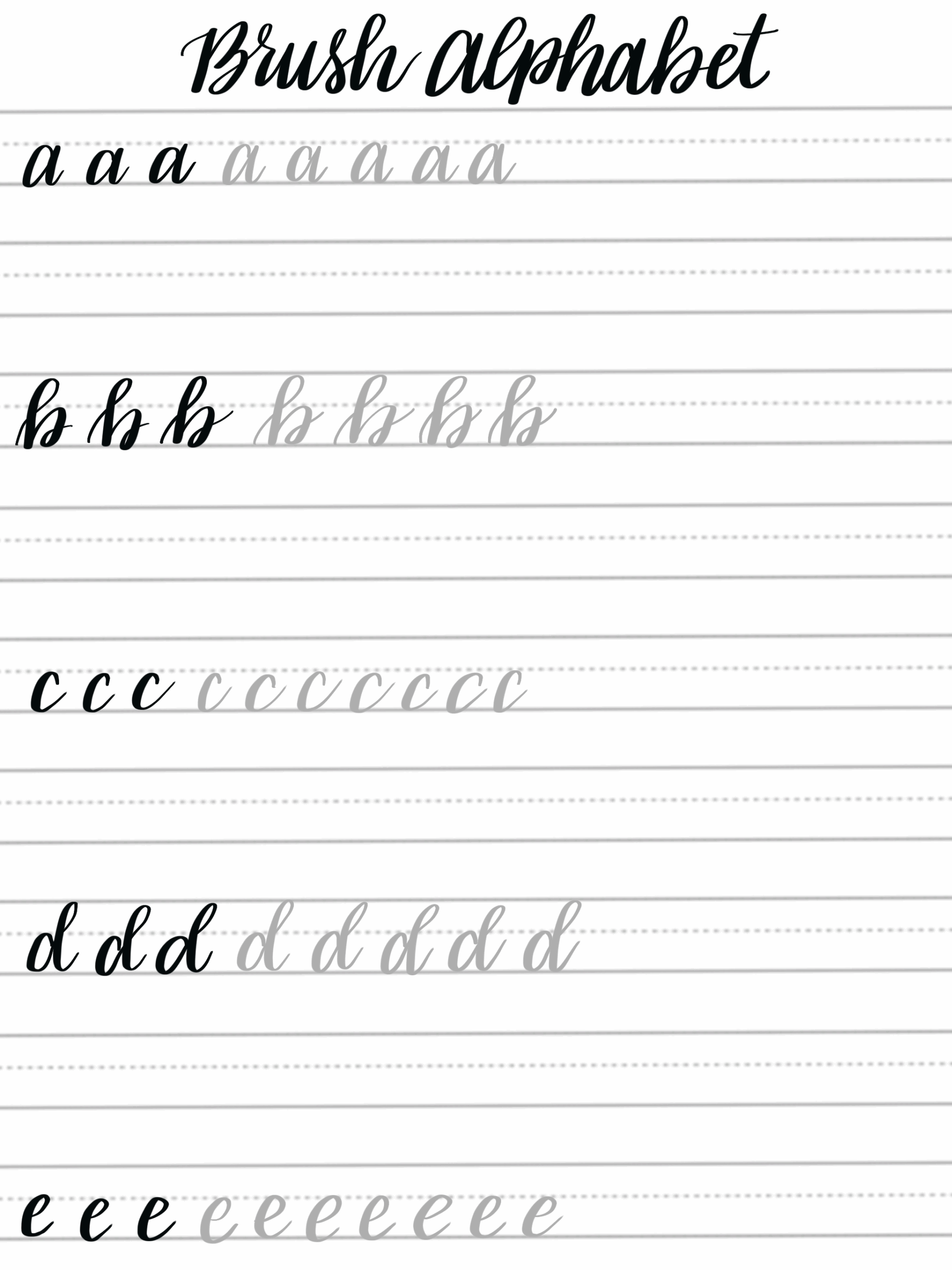 Free Brush Lettering Practice Sheets Lowercase Alphabet Hand Worksheets Library Free Brush Lettering Practice Sheets Lowercase Alphabet Hand Worksheets Library