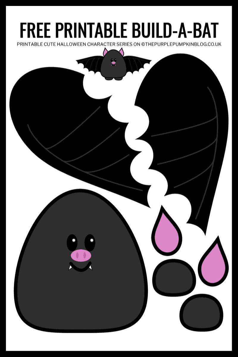 Free Build A Bat Craft Template Printable For Halloween Free Build A Bat Craft Template Printable For Halloween