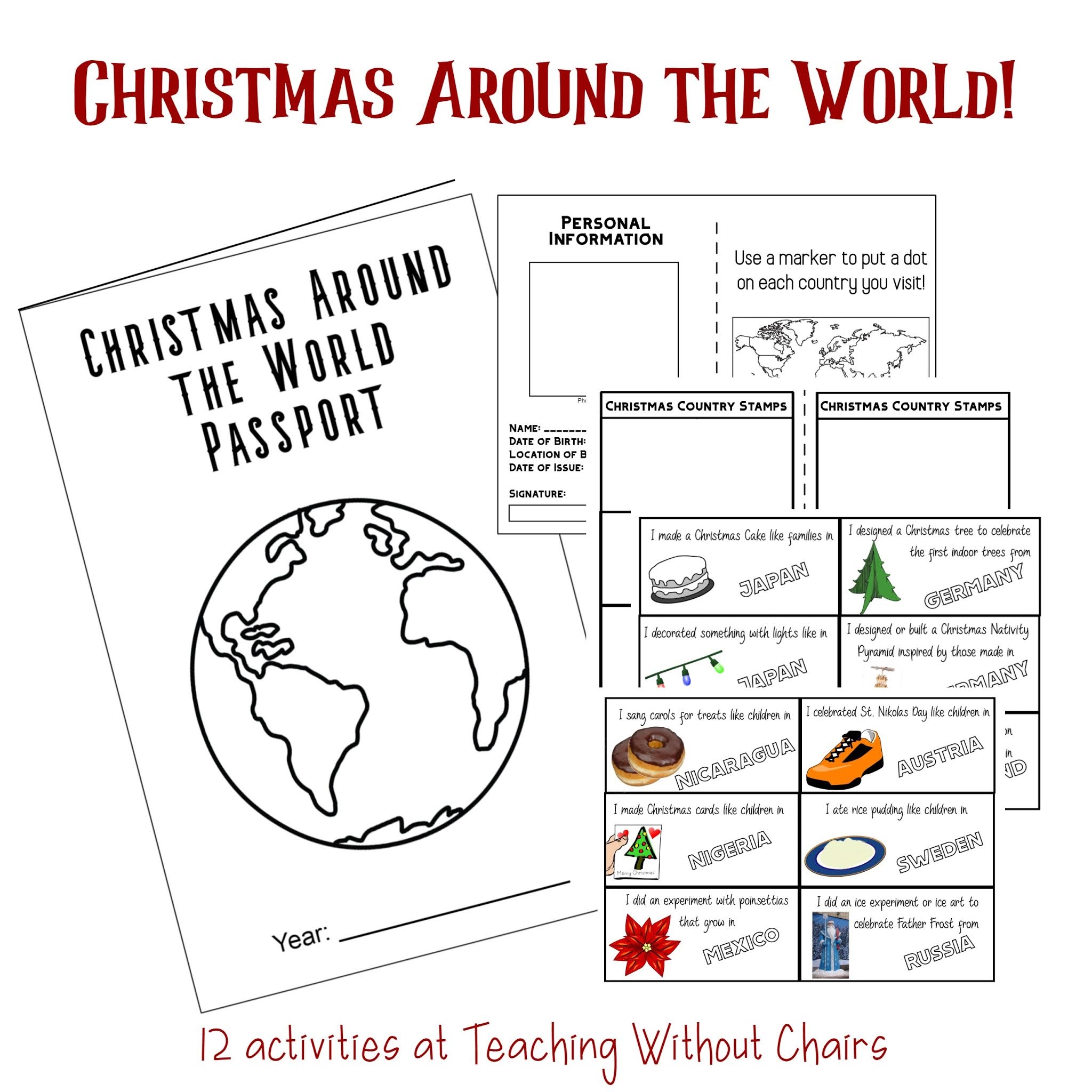 Christmas Around The World Preschool Printables Christmas Around The World Preschool Printables