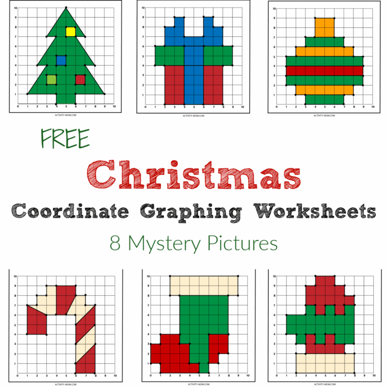 Free Christmas Coordinate Graphing Worksheets The Activity Mom