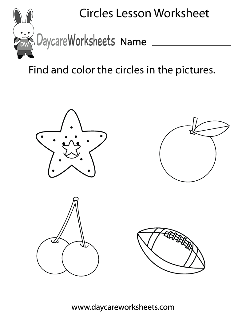 Free Circles Lesson Worksheet For Preschool Free Circles Lesson Worksheet For Preschool
