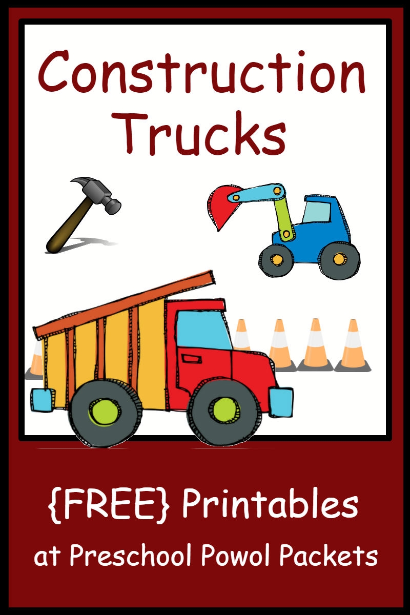 FREE Construction Theme Preschool Printables FREE Construction Theme Preschool Printables