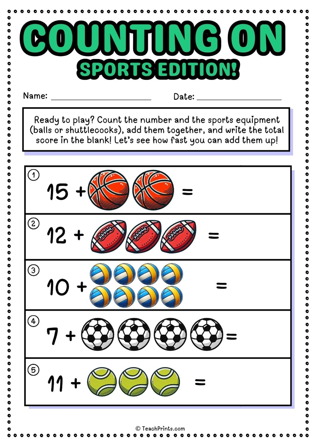 Free Counting On Worksheets Teach Prints Free Counting On Worksheets Teach Prints