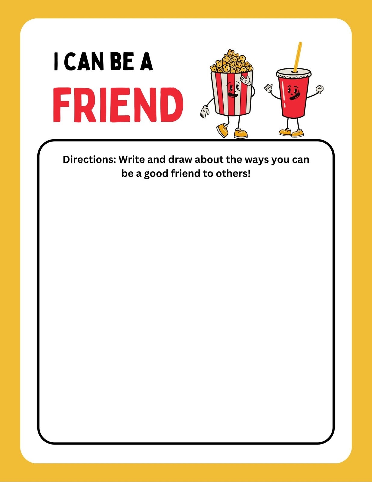 Free Custom Printable Friendship Worksheet Templates Canva
