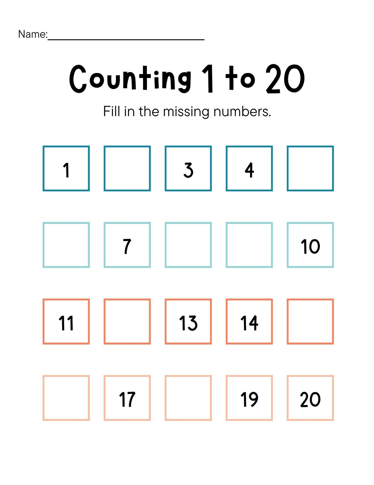 Easy Printable Preschool