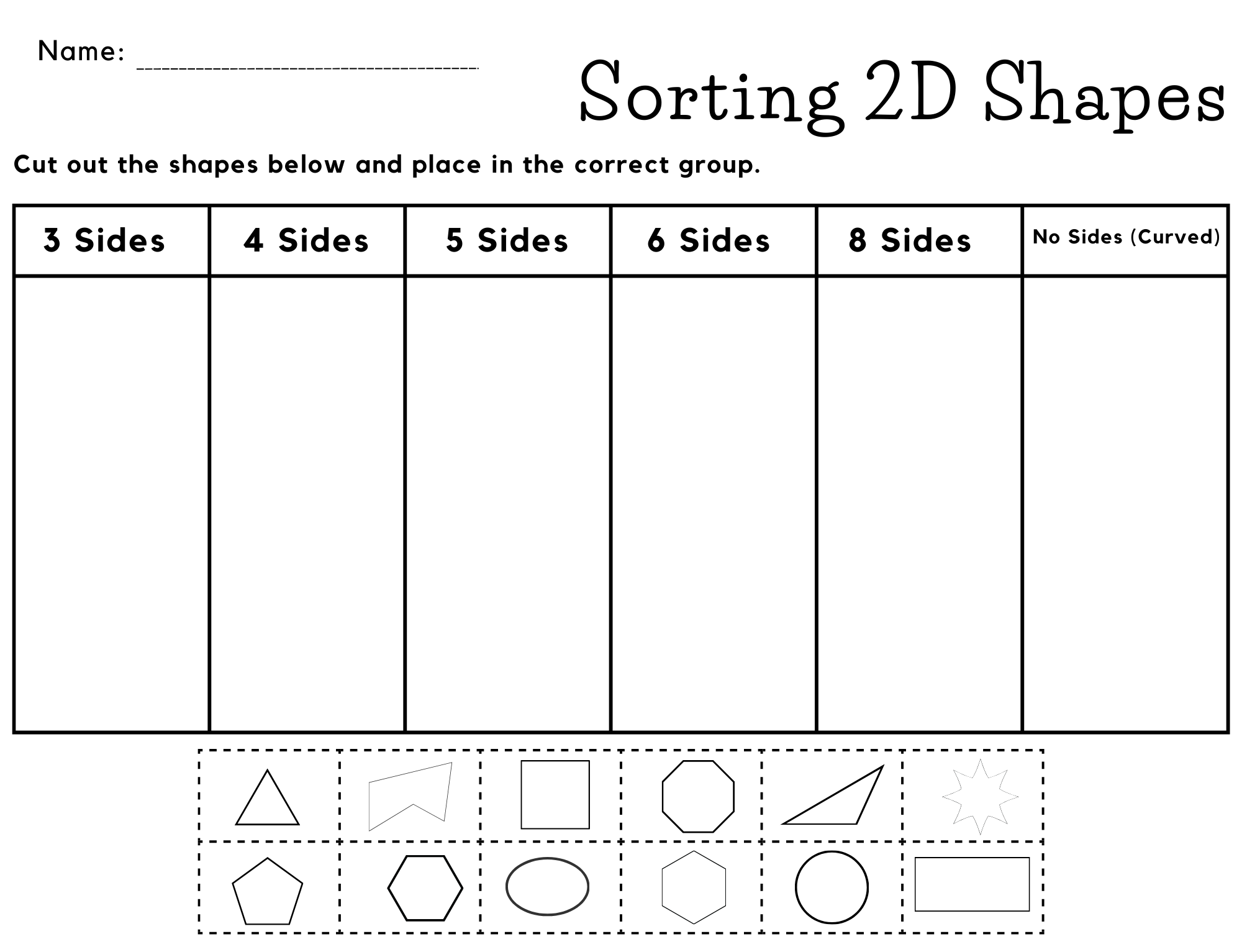 Free Cutting Shapes Worksheet Free Cutting Shapes Worksheet