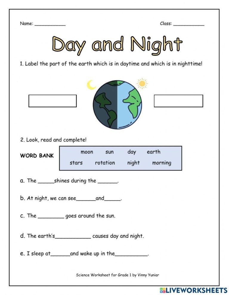 Free Day And Night Worksheet For First Grade Download Free Day And Night Worksheet For First Grade Png Images Free Worksheets On Clipart Library