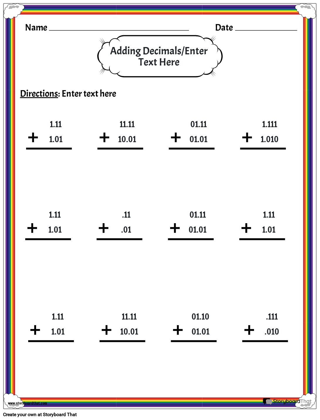 Decimal Math Worksheets Decimal Math Worksheets