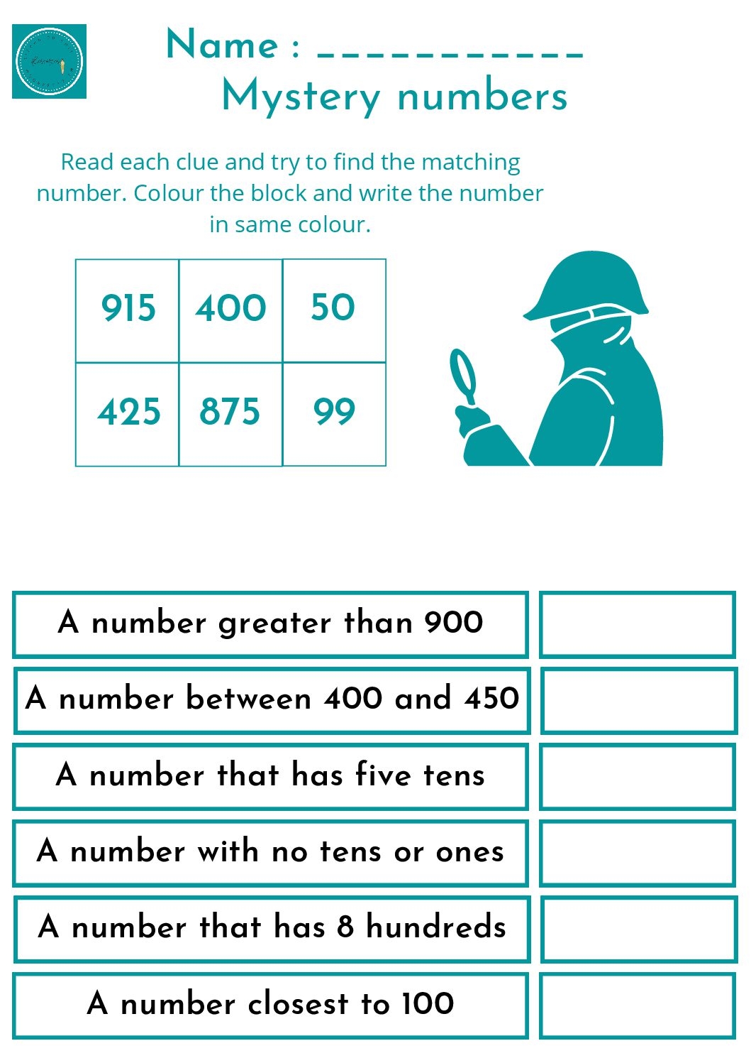 Free Detective Math Worksheet Teacha Free Detective Math Worksheet Teacha
