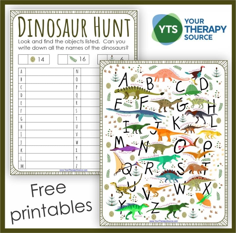 Free Dinosaur Printables To Practice Visual Motor And Handwriting Skills Your Therapy Source Free Dinosaur Printables To Practice Visual Motor And Handwriting Skills Your Therapy Source
