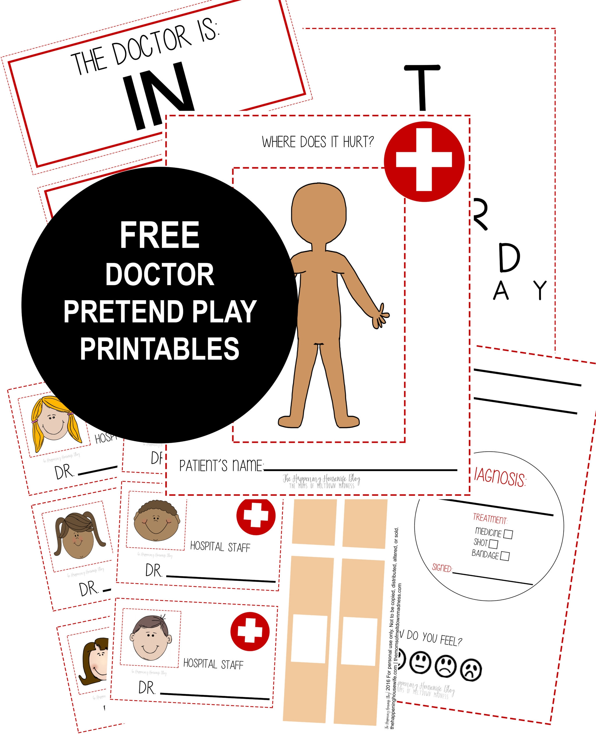 FREE Doctor Play Set Printables Steph Leighworthy FREE Doctor Play Set Printables Steph Leighworthy