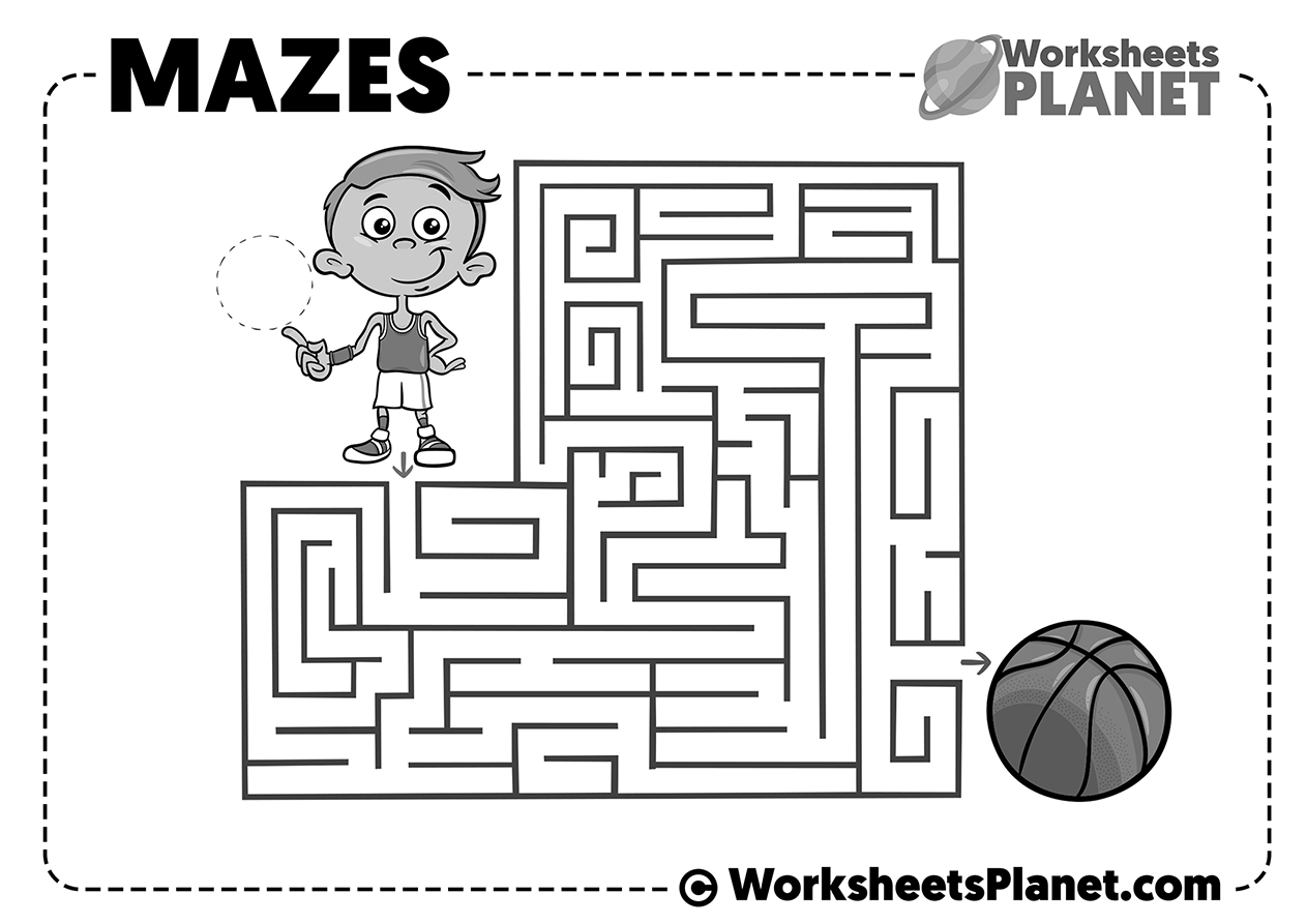 Easy Preschool Mazes Free Printable