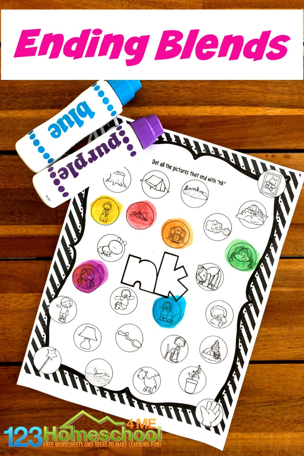 FREE Ending Blends Ng And Nk Worksheets With Do A Dot Markers FREE Ending Blends Ng And Nk Worksheets With Do A Dot Markers