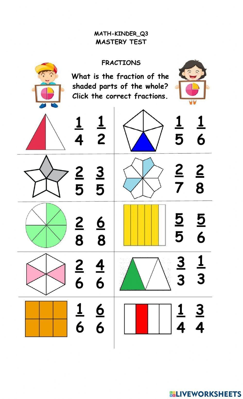 Free Fractions For Kindergarten Worksheet Download Free Fractions For Kindergarten Worksheet Png Images Free Worksheets On Clipart Library