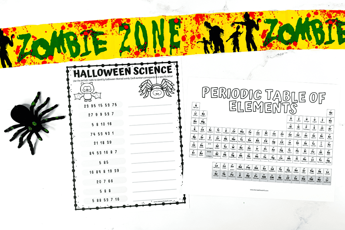 Free Halloween Science Worksheet Fun With The Periodic Table 