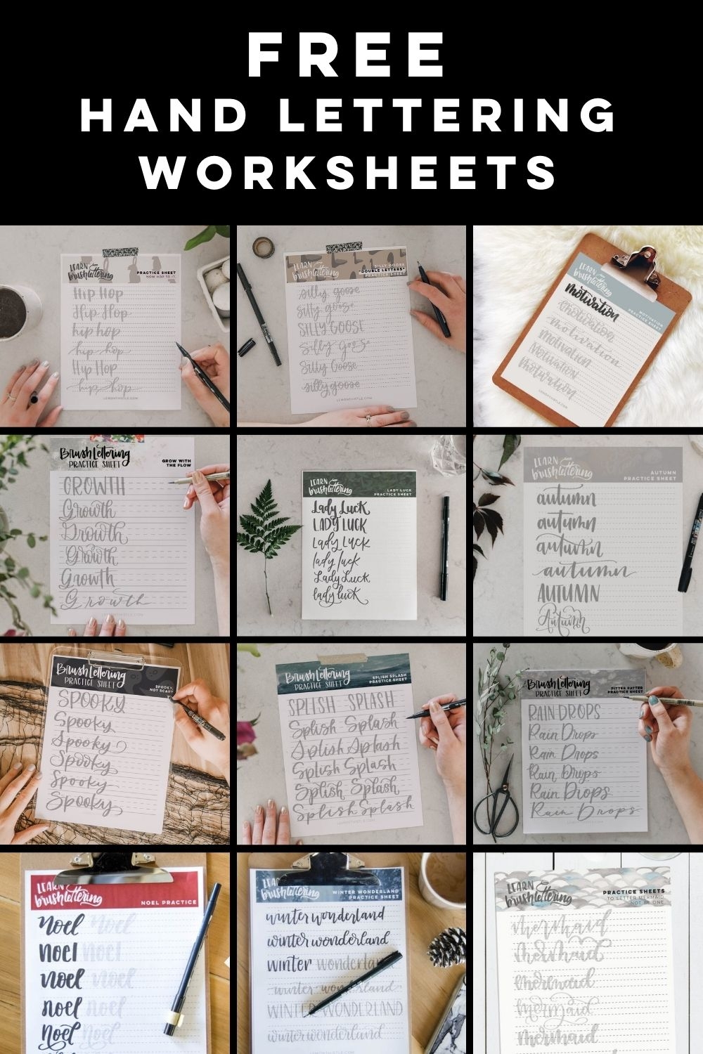 Free Hand Lettering Worksheets Lemon Thistle Free Hand Lettering Worksheets Lemon Thistle