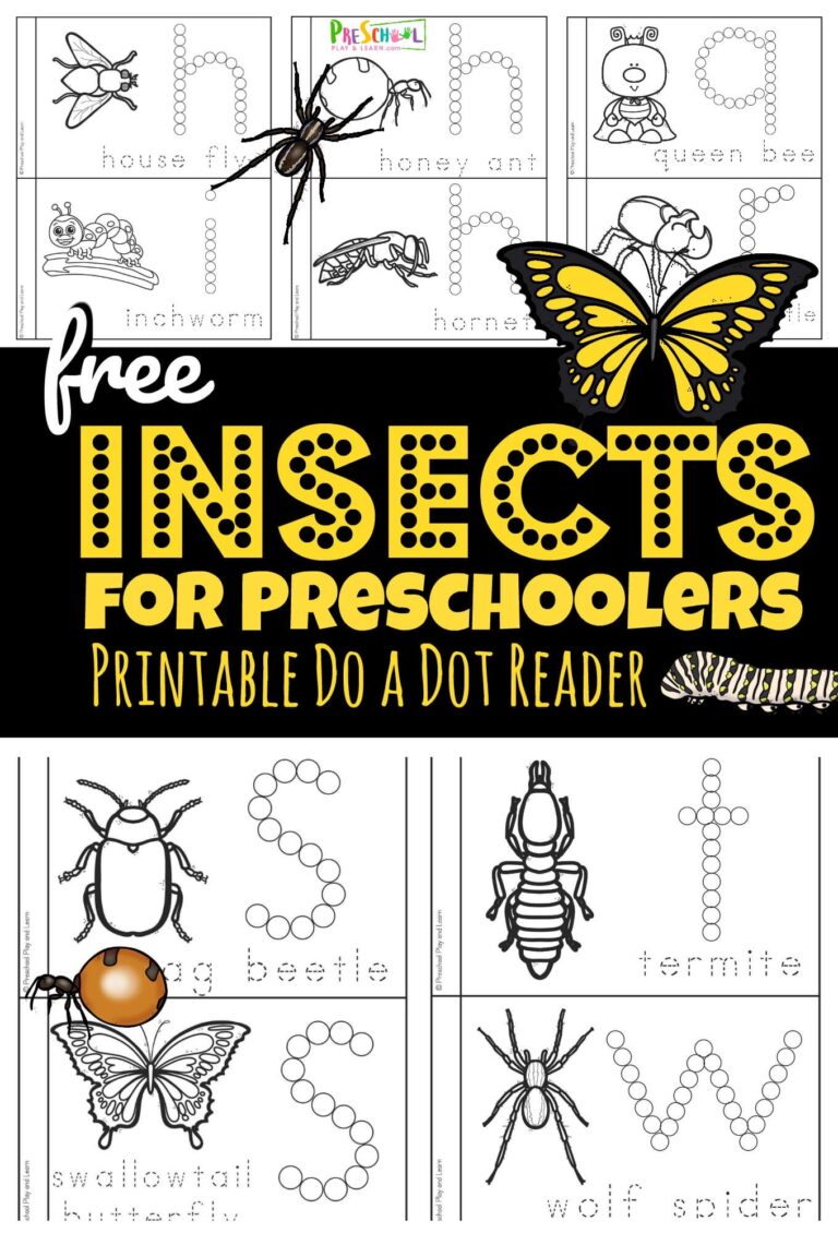 FREE Insects For Preschoolers Printable Book