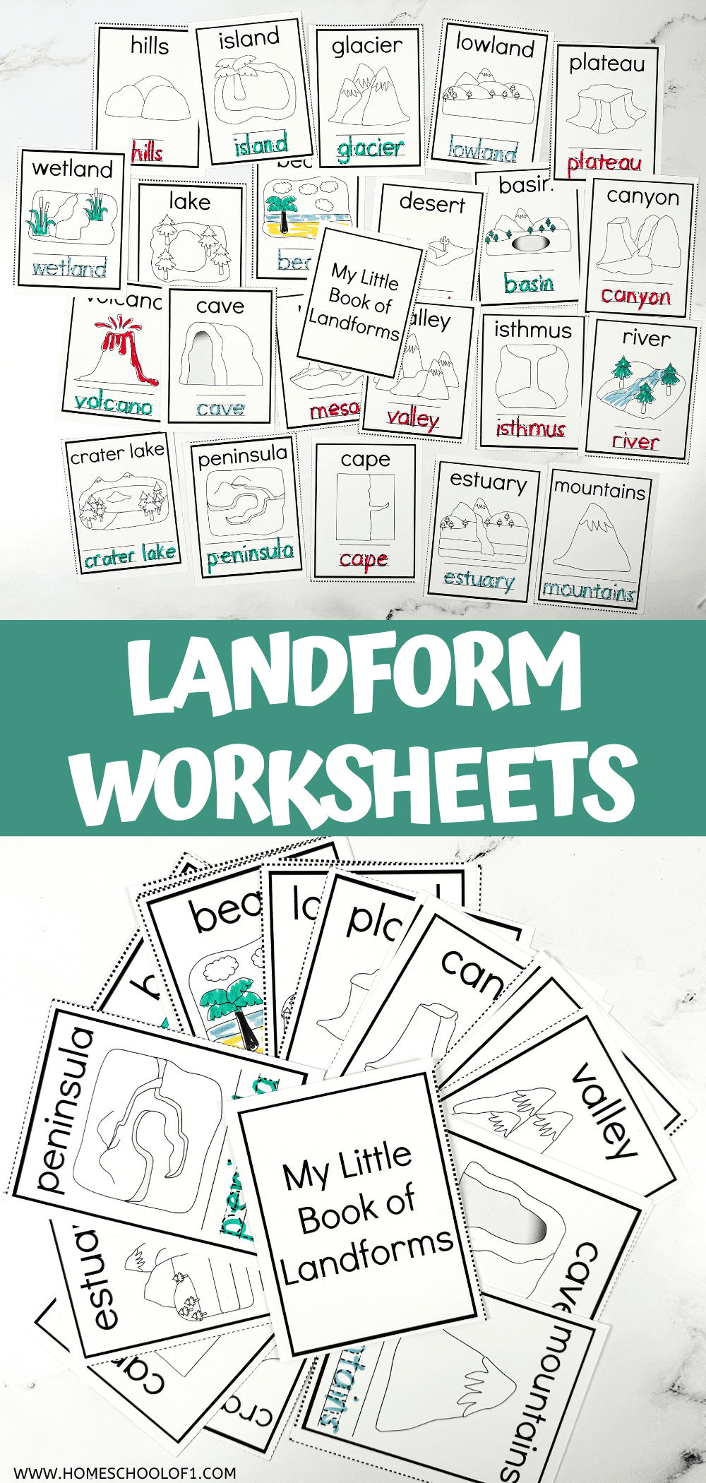 Landforms Free Printable Worksheet
