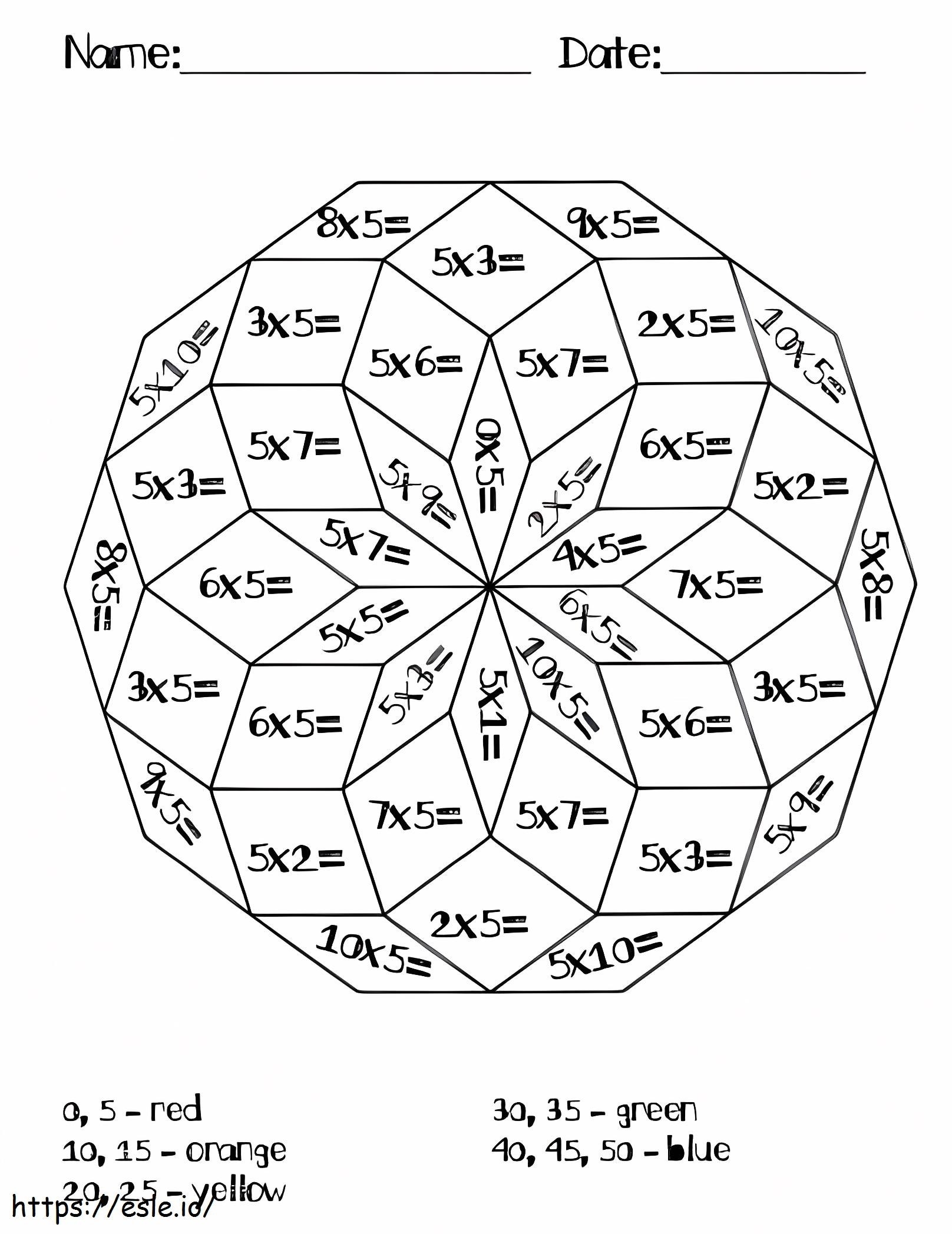 Free Printable Math Multiplication Coloring Worksheets Free Printable Math Multiplication Coloring Worksheets
