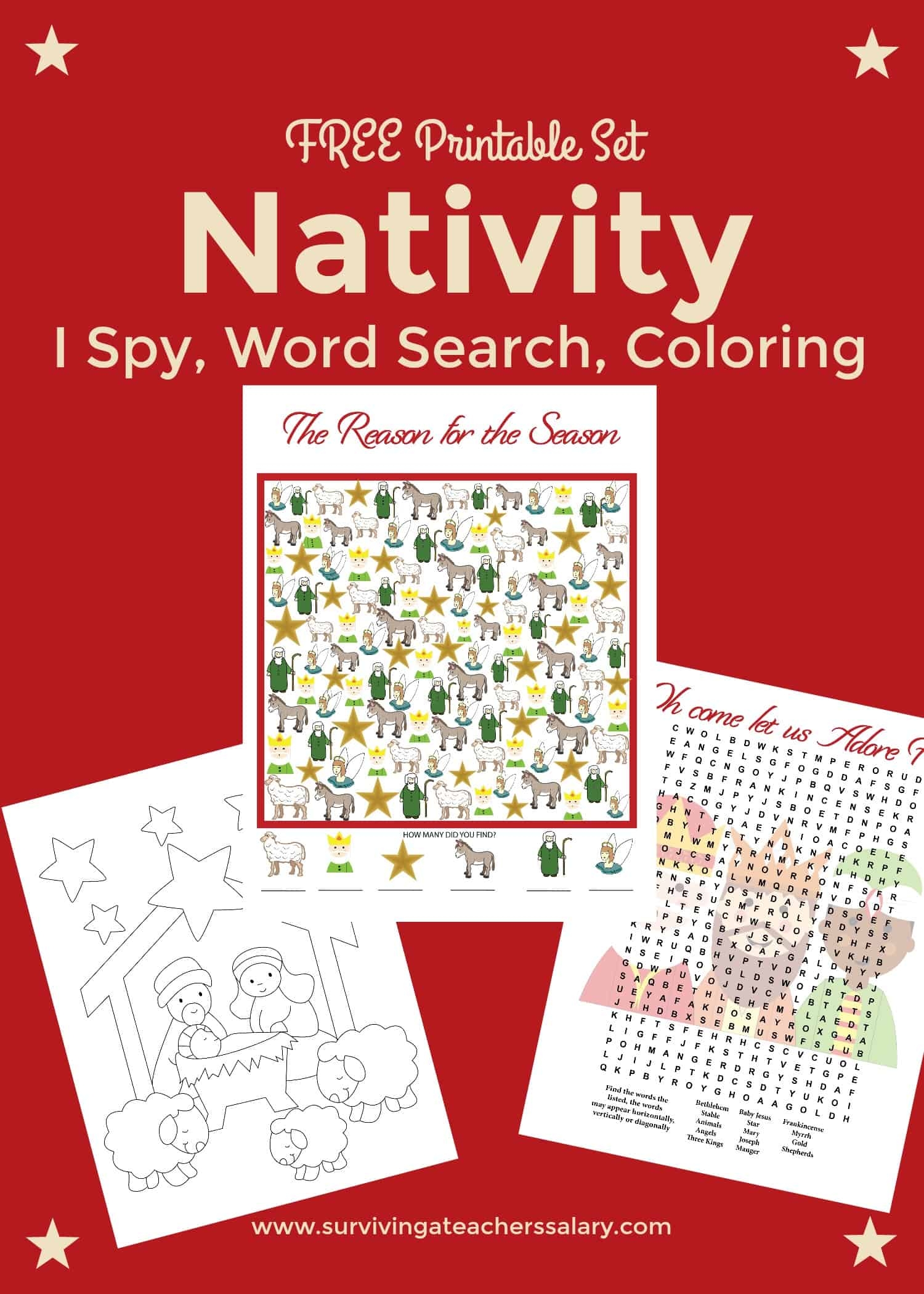 Free Nativity Printable Worksheets U0026 Coloring Pages Free Nativity Printable Worksheets U0026 Coloring Pages