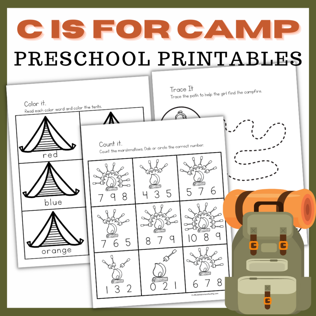 Free Printable Camping Worksheets For Preschoolers