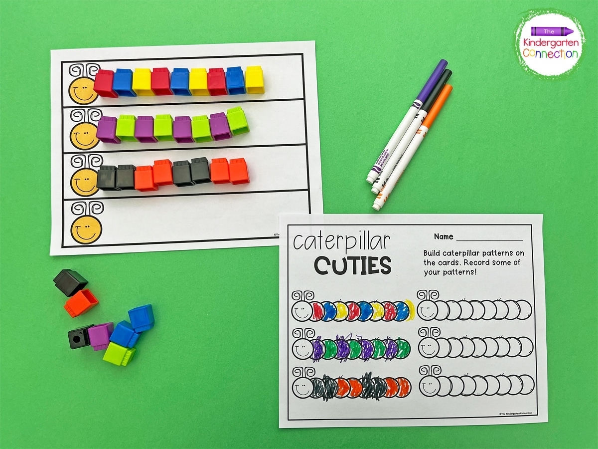 FREE Printable Caterpillar Pattern Game FREE Printable Caterpillar Pattern Game