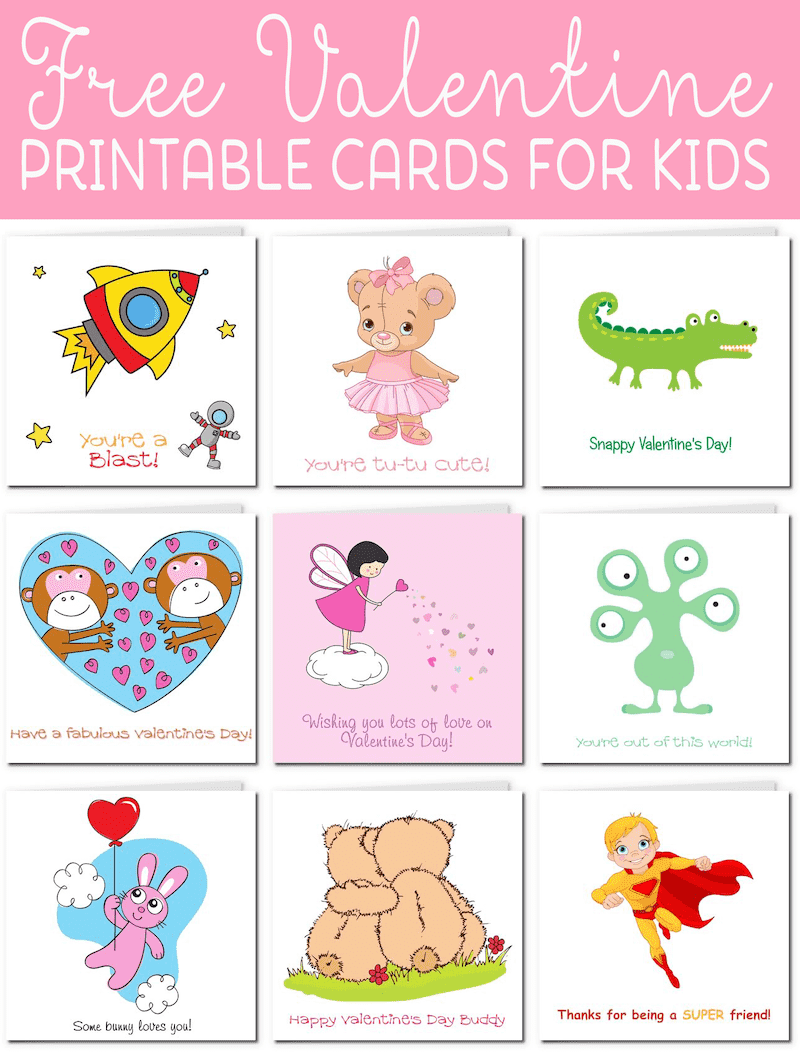 Free Printable Childrens Valentines Day Cards Printable Party Favors