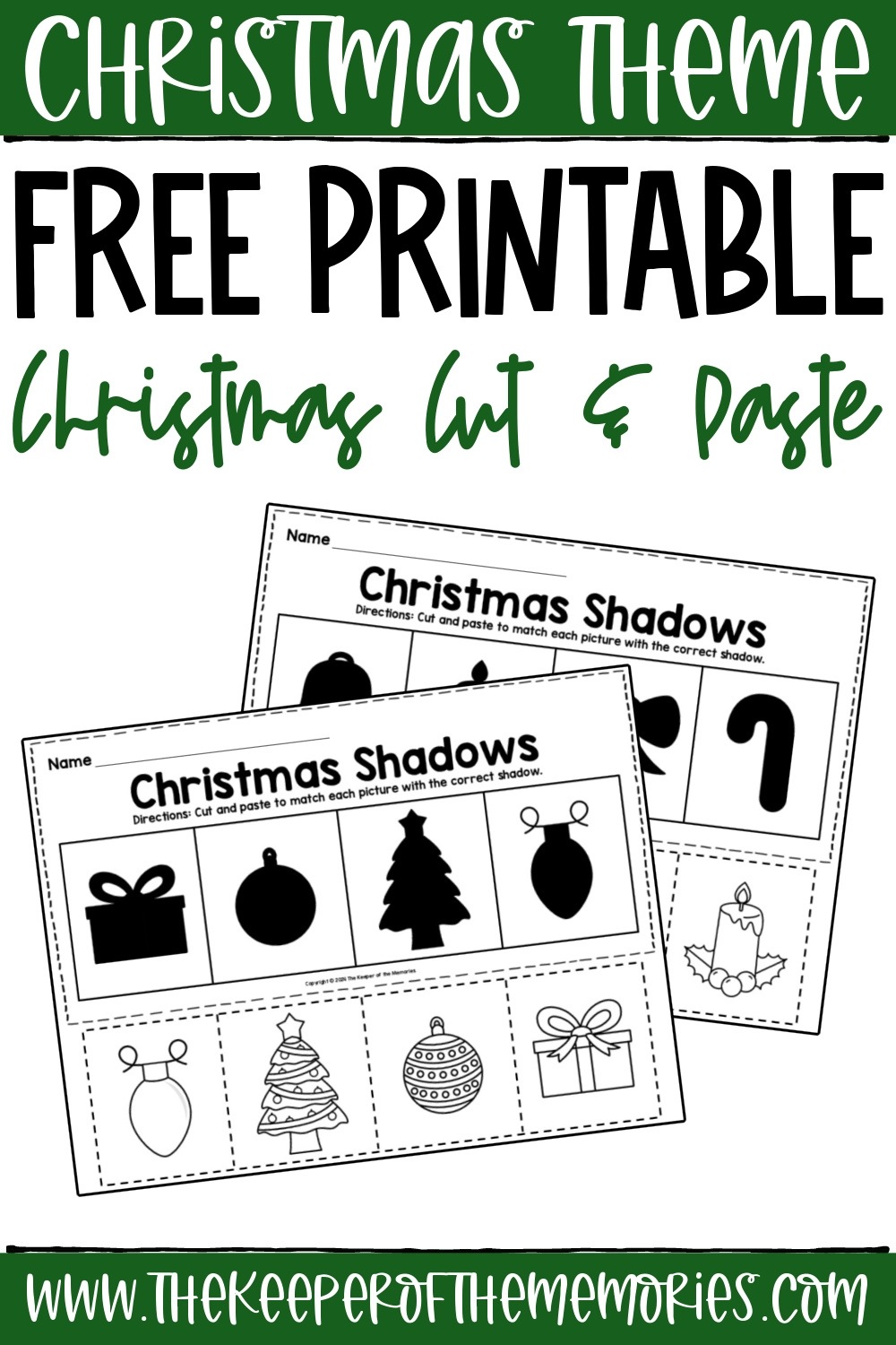 Free Preschool Christmas Printable Worksheets
