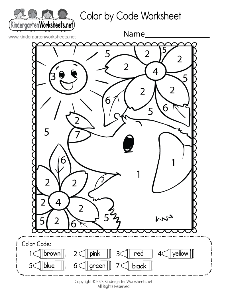 Free Printable Color By Code Worksheet Free Printable Color By Code Worksheet