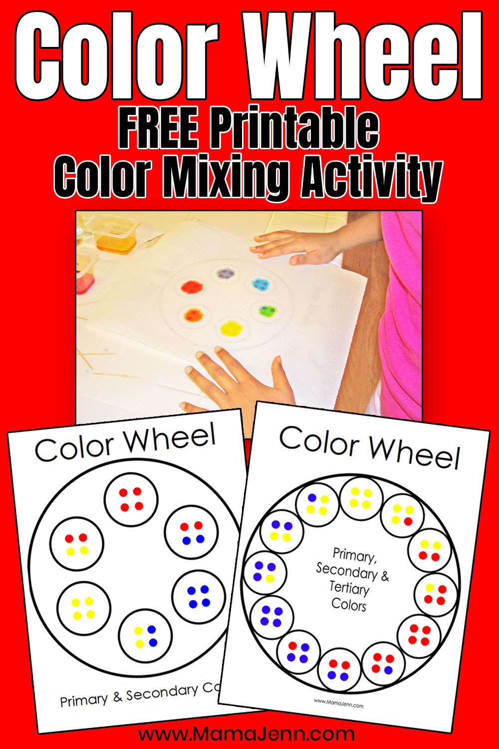FREE Printable Color Wheel Activity fun U0026 Easy Color Mixing 