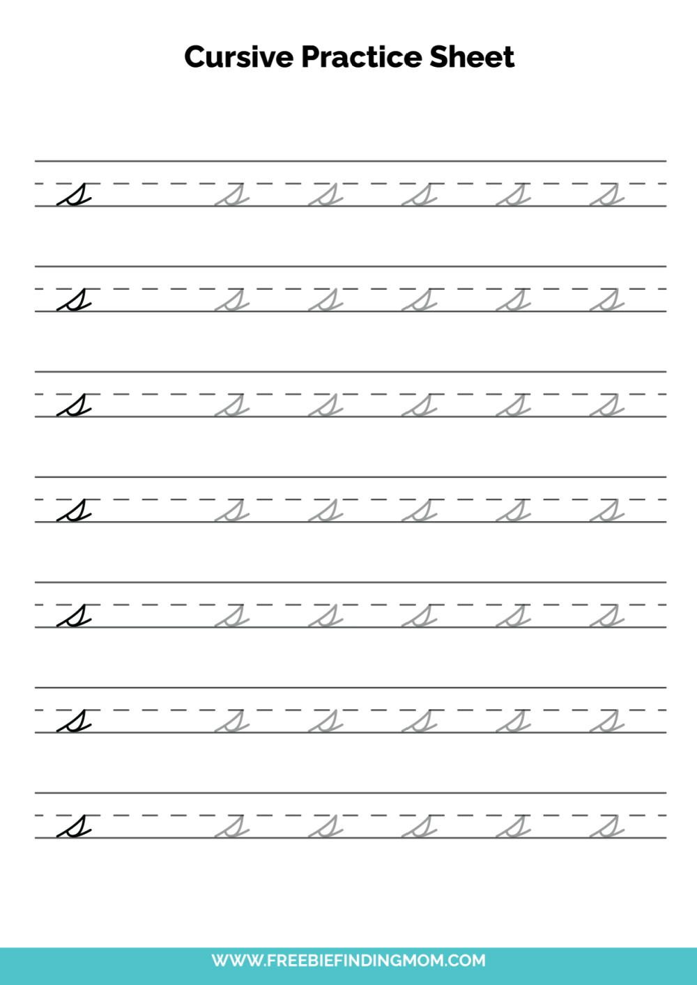 Free Printable Cursive Practice Worksheets