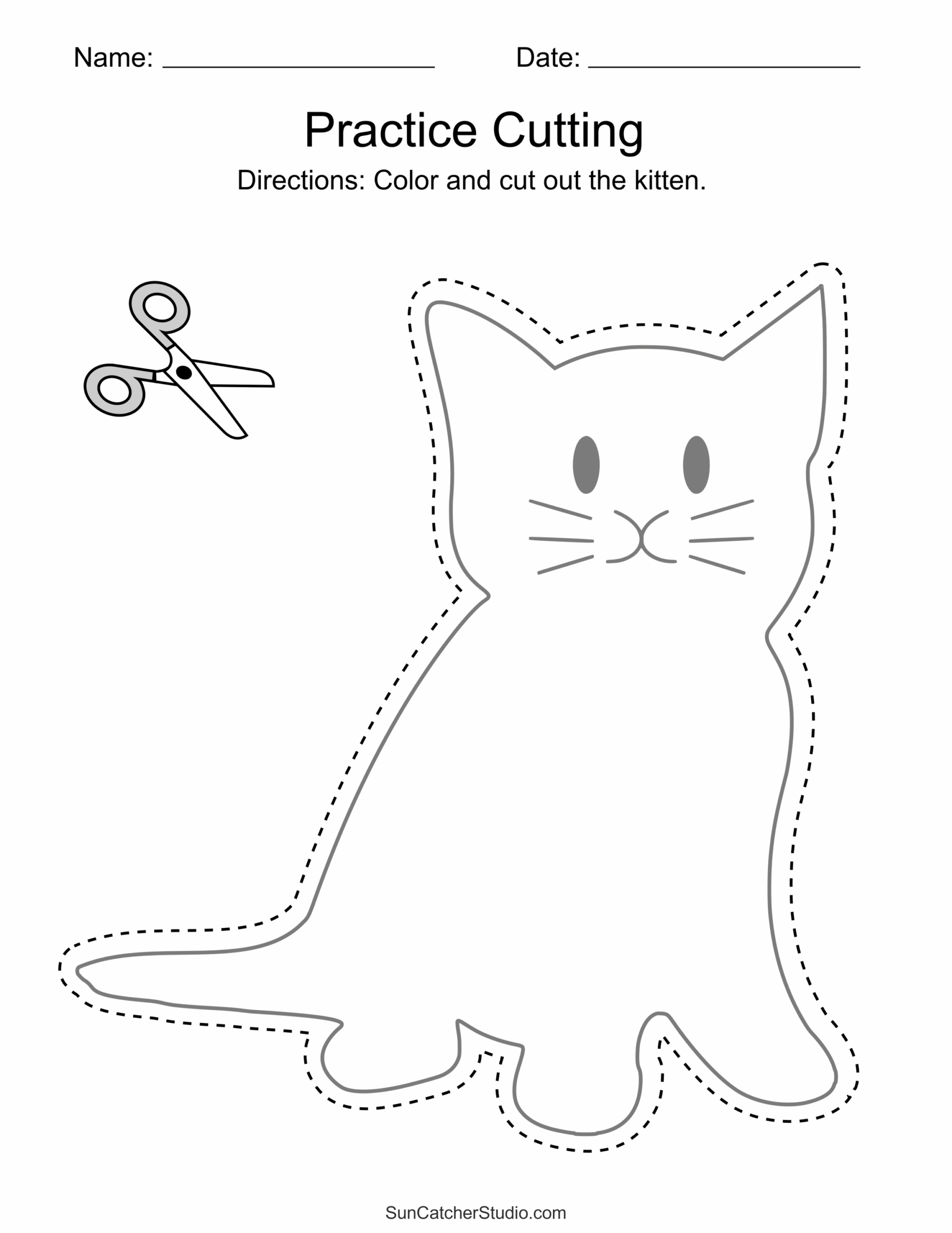 Free Cutting Printables For Preschoolers