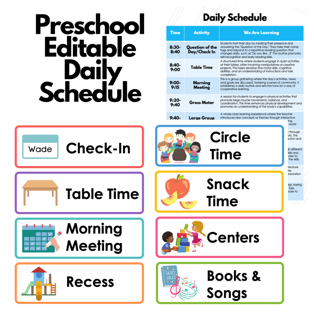 Free Printable Daily Schedule For Preschool Classroom Download Free Printable Daily Schedule For Preschool Classroom Png Images Free Worksheets On Clipart Library