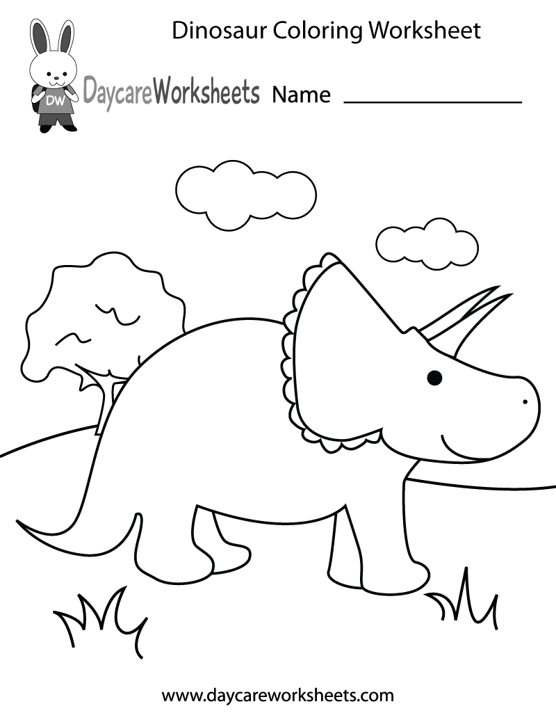Free Printable Dinosaur Coloring Worksheet For Preschool Free Printable Dinosaur Coloring Worksheet For Preschool