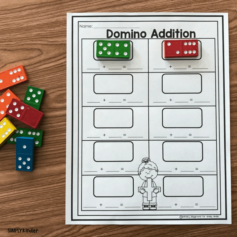 Free Printable Domino Addition Simply Kinder