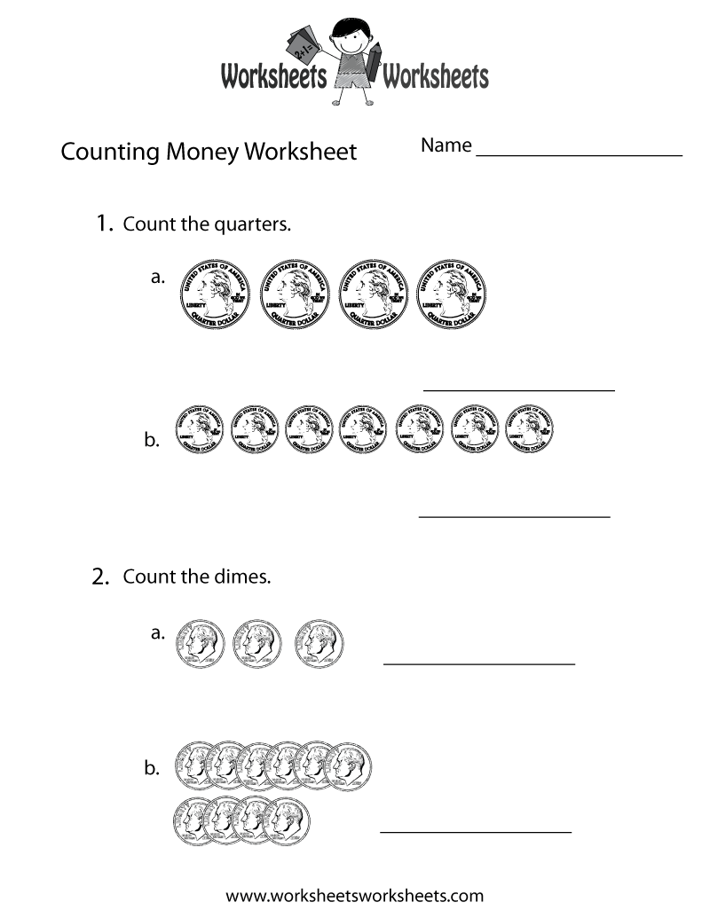 Free Printable Counting Money Worksheets