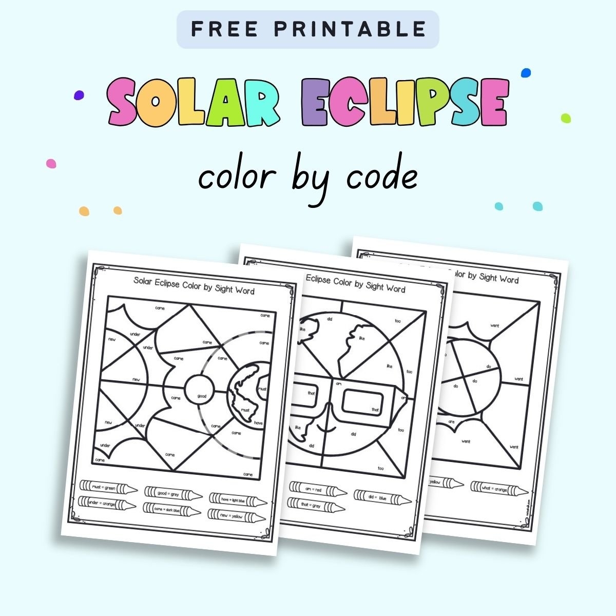 Free Printable Solar Eclipse Worksheets Free Printable Solar Eclipse Worksheets