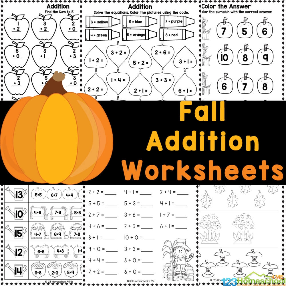 Free Printable Addition Worksheet For Kindergarten
