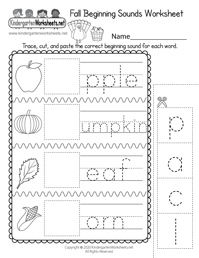 Beginning Sound Worksheets Free Printable