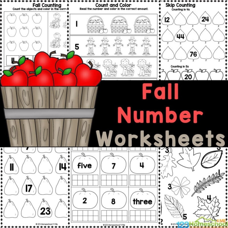 FREE Printable Fall Math Number Worksheets For Preschool FREE Printable Fall Math Number Worksheets For Preschool