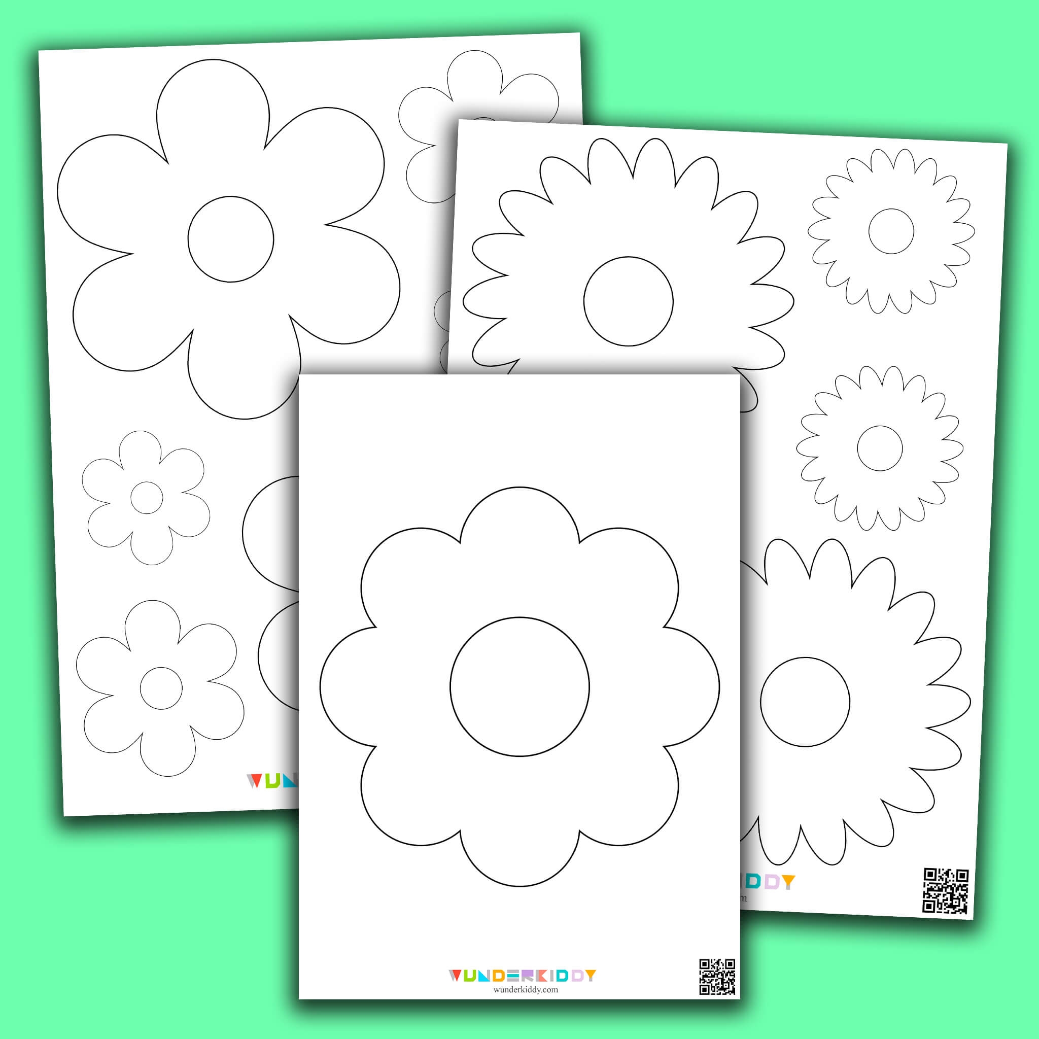Free Printable Flower Cut And Glue Craft Templates For Preschool