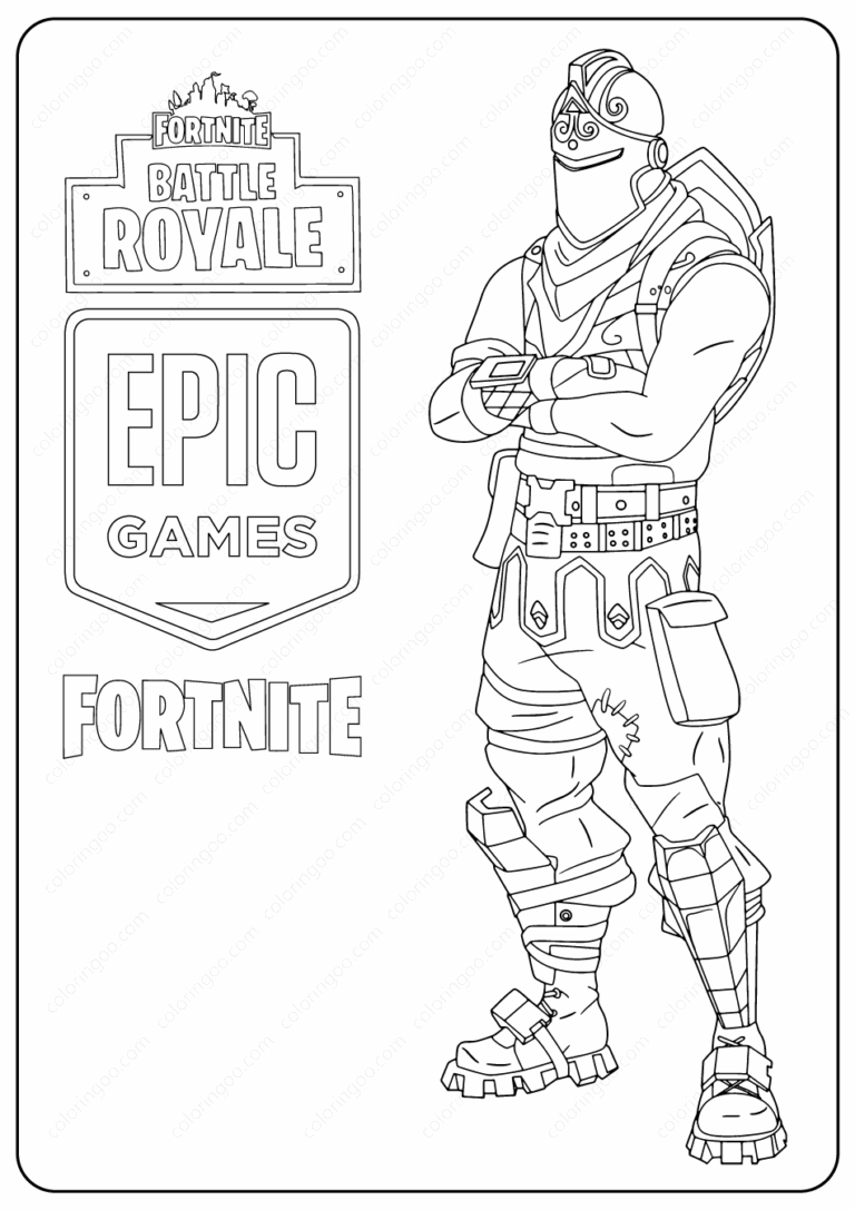 Free Printable Fortnite Black Knight Skin Coloring Pages