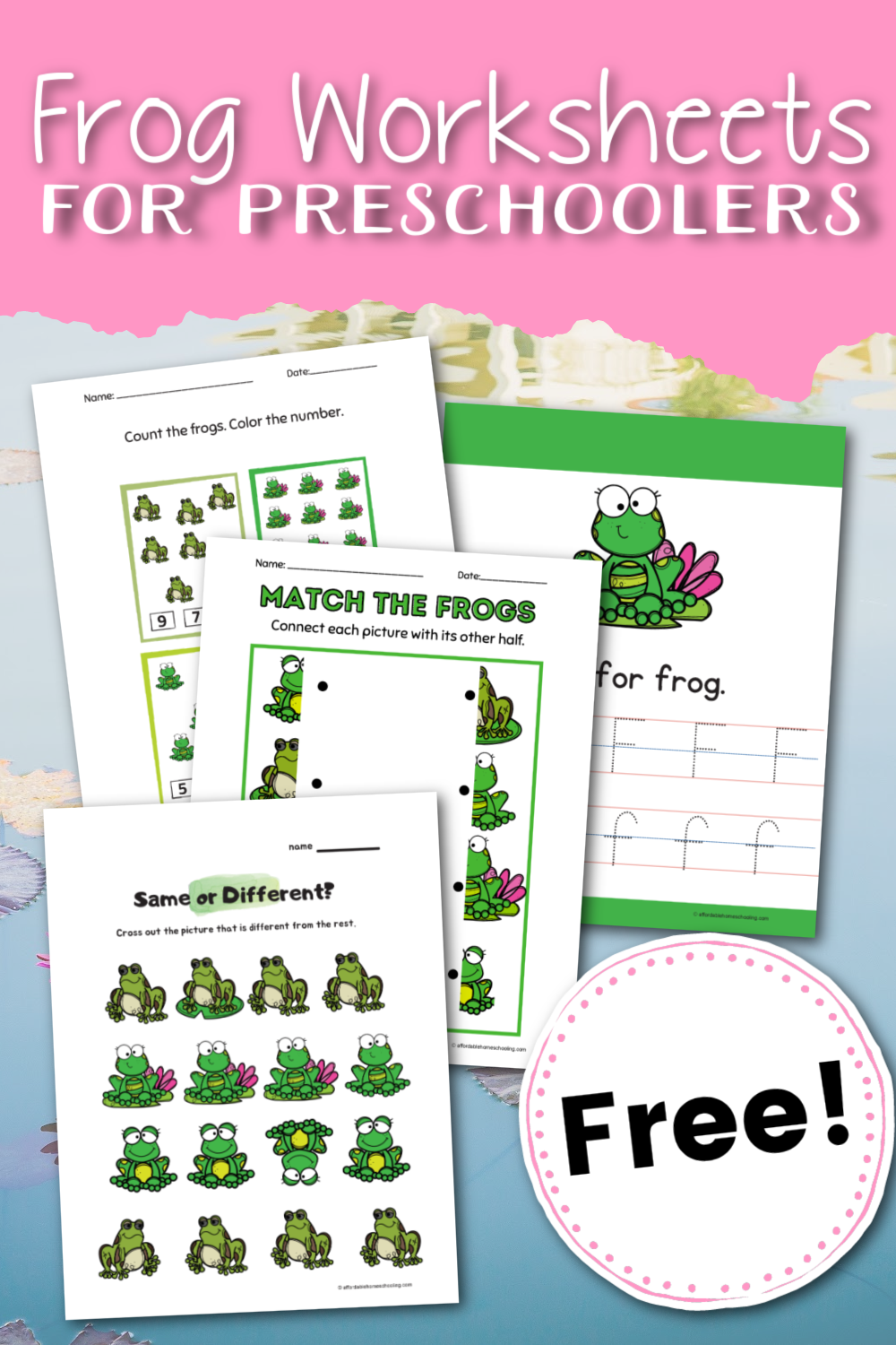 Free Printable Frog Worksheets For Preschoolers Free Printable Frog Worksheets For Preschoolers