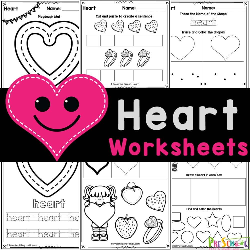 FREE Printable Heart Shape Worksheets For Preschool