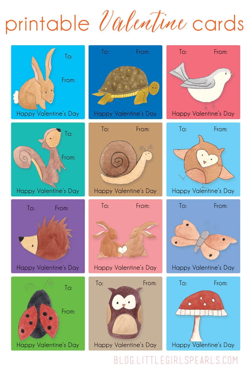 Free Printable Kids Valentine Cards Little Girl s Pearls