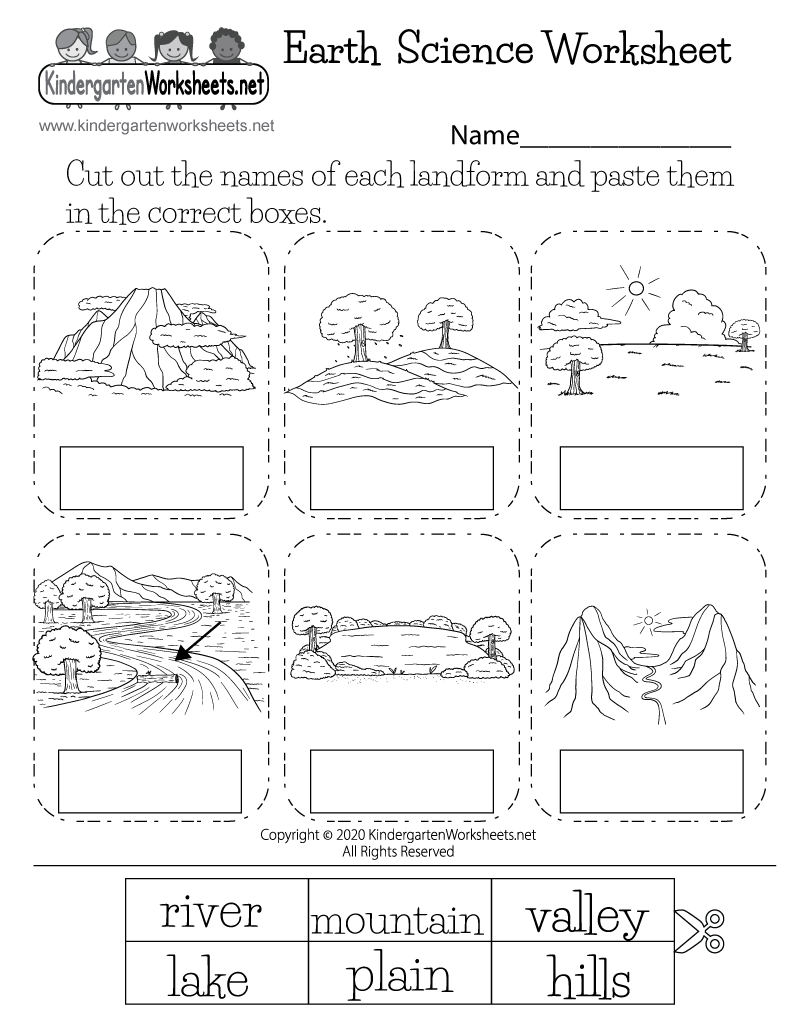 Free Printable Landforms Earth Science Worksheet Free Printable Landforms Earth Science Worksheet