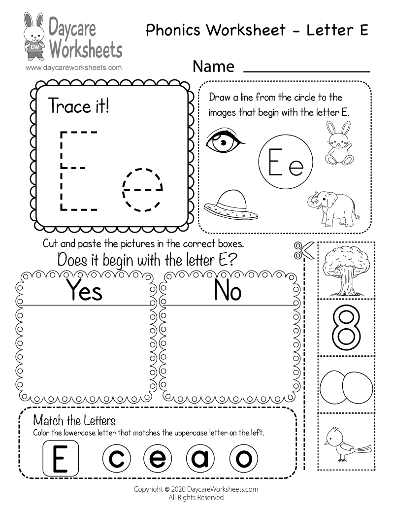 Free Printable Letter E Worksheet Free Printable Letter E Worksheet