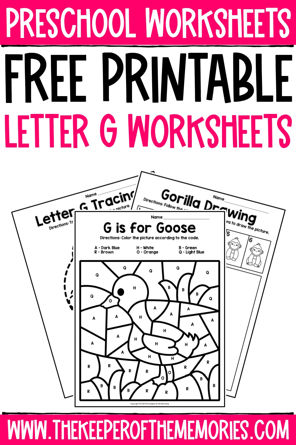 Free Printable Letter G Worksheets The Keeper Of The Memories
