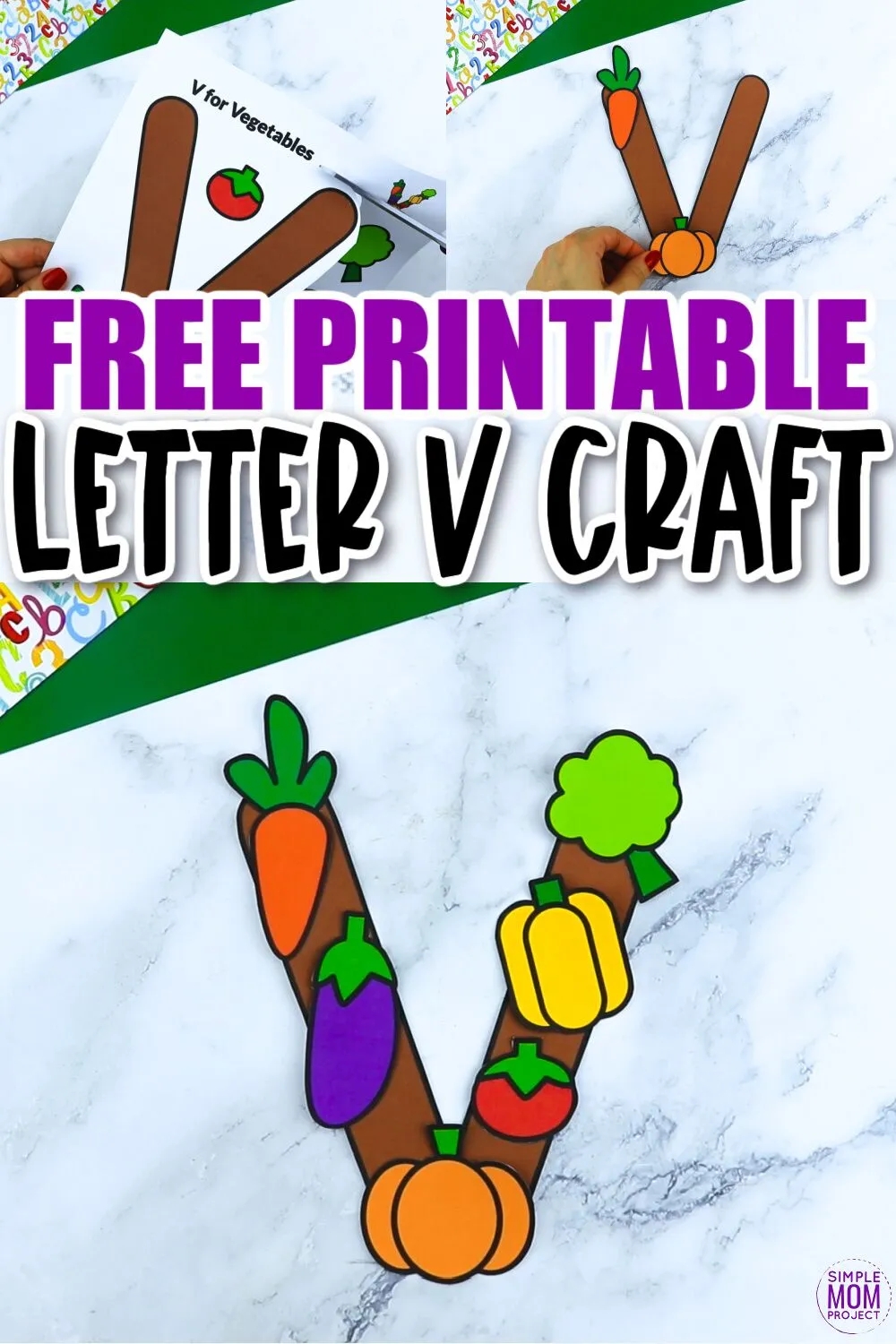 Free Printable Letter V Craft Template Simple Mom Project